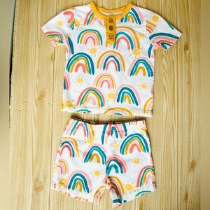 Mud Pie sz 24M / 2T Set Beach Pajama Cotton